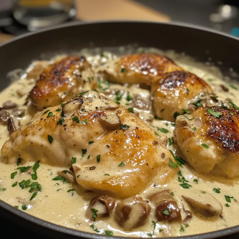 Poulet à la crème fraîche