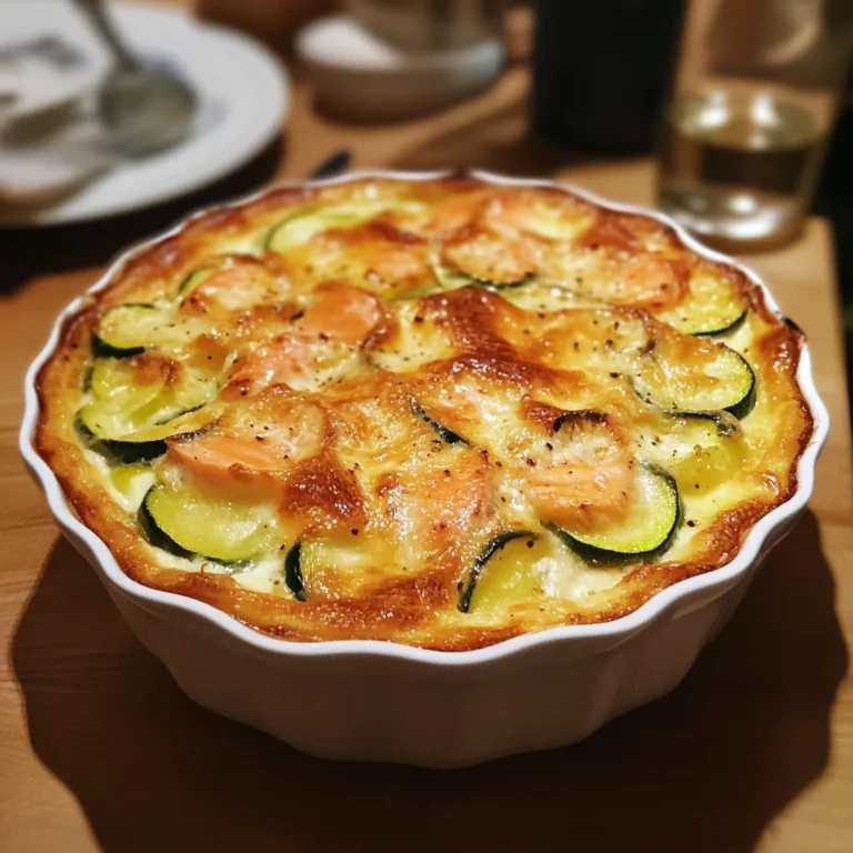 Clafoutis courgettes saumon chèvre