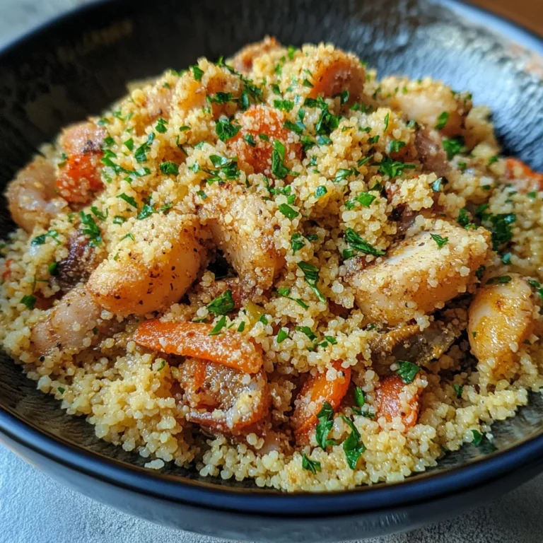 Couscous crevettes et merguez