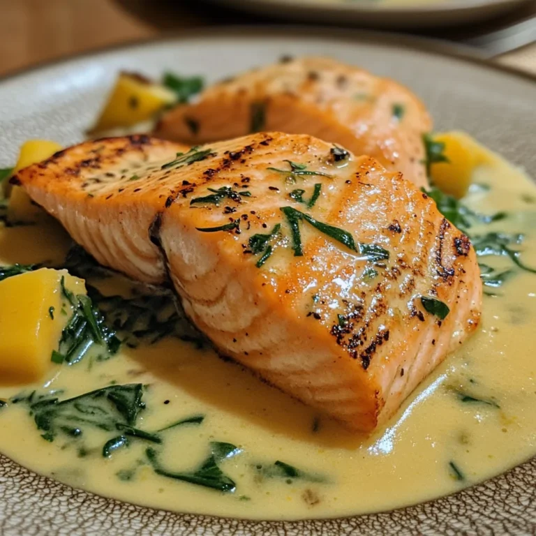 Saumon beurre ail épinards