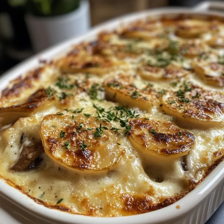 Gratin Saint-Jacques Crème Champignons