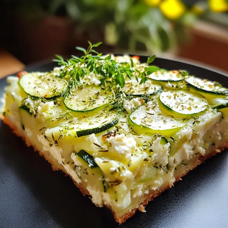 Gâteau moelleux courgette feta menthe
