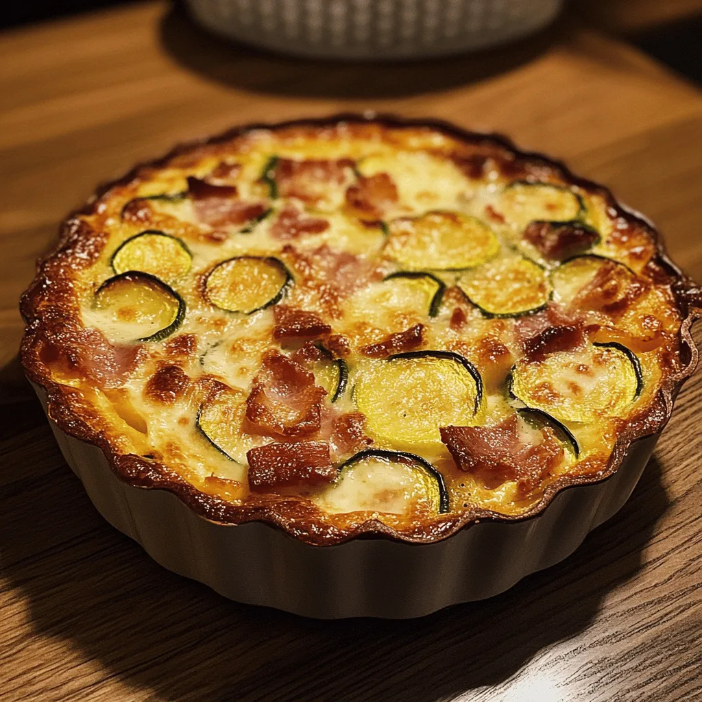 clafoutis courgettes lardons chèvre
