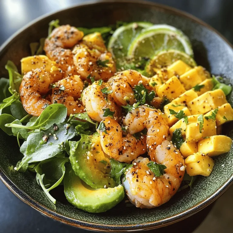 Salade crevettes mangue avocat