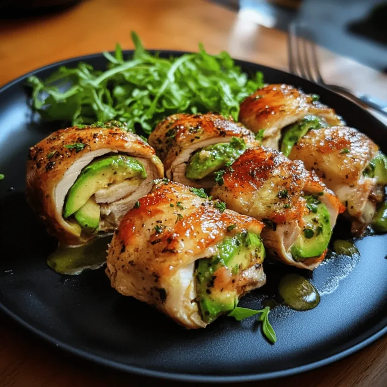 rouleaux laitue poulet avocat