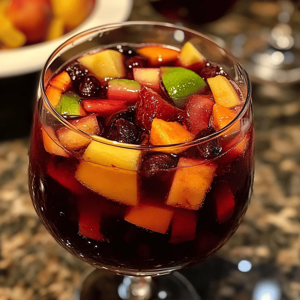 Sangria sans alcool fruitée