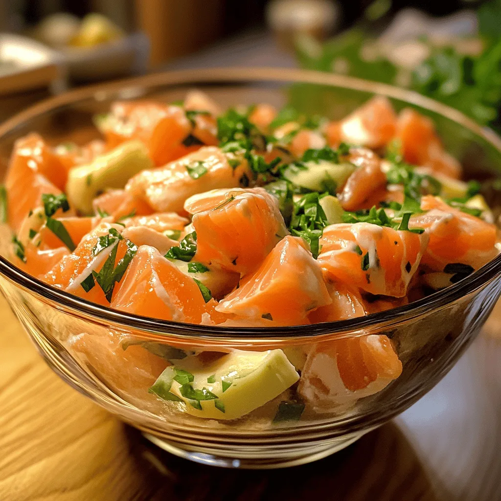 Salade pâtes saumon épinards citron