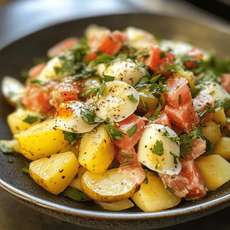 Salade pommes terre thon œufs