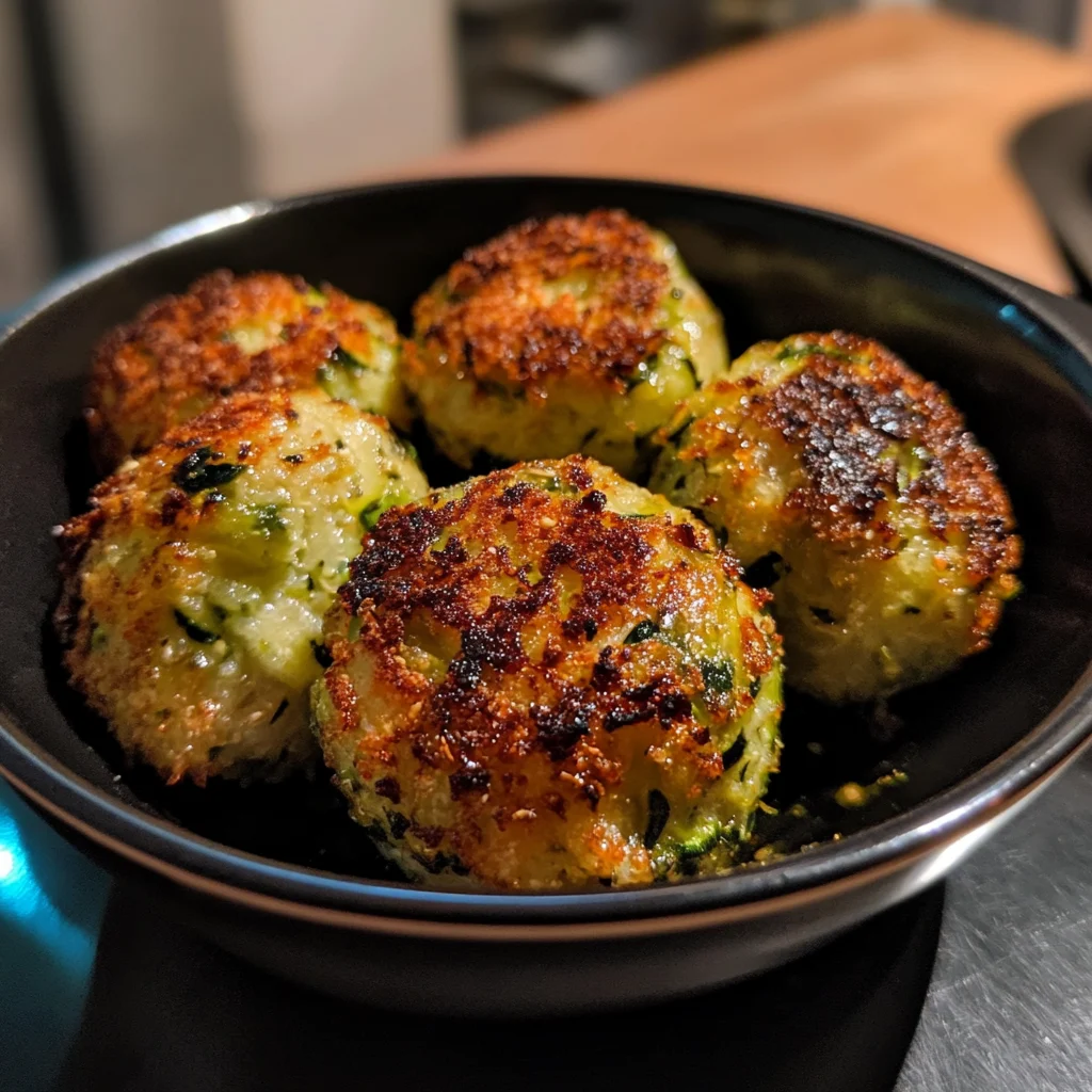 Boulettes courgettes four dorées