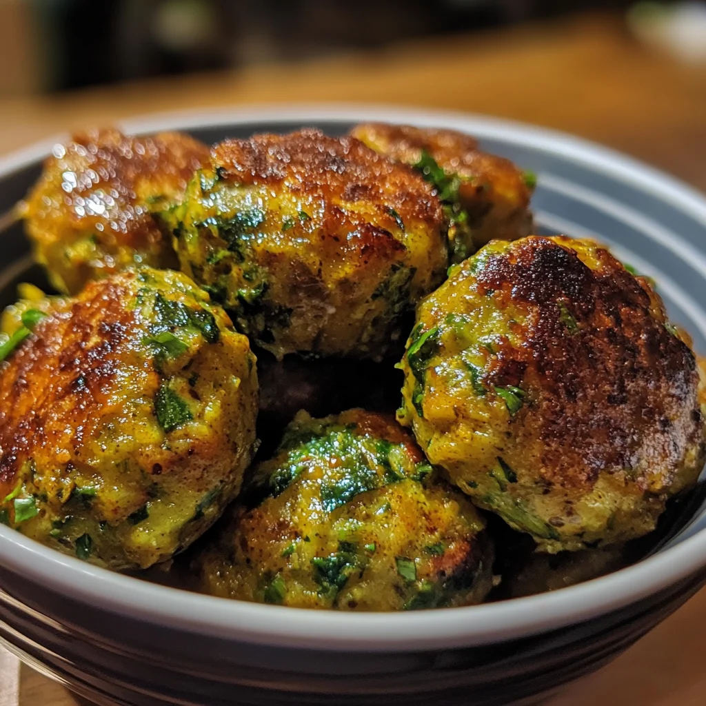 Boulettes Courgette Feta Curry Menthe