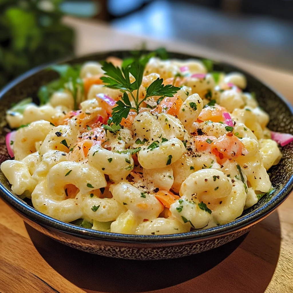 Salade macaronis crémeuse maïs
