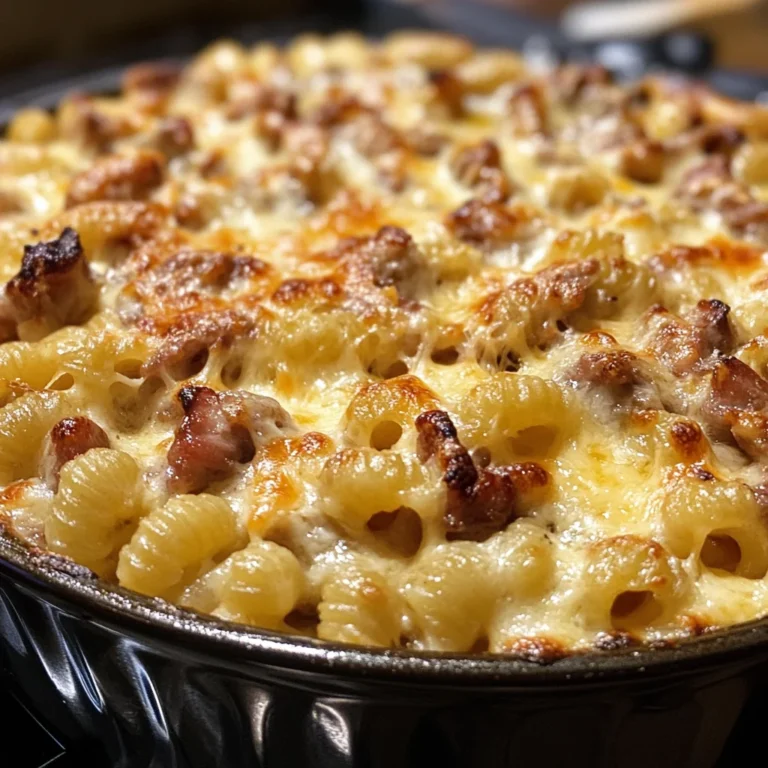 Pâtes rotini saucisse cheddar